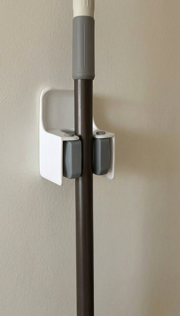 Command Broom and Mop Grippers vertical use scene