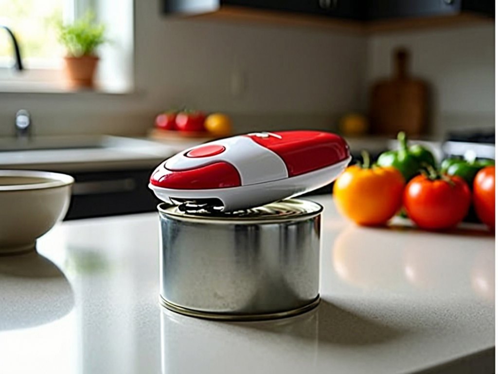 Kitchen Mama electric can opener kitchen scene