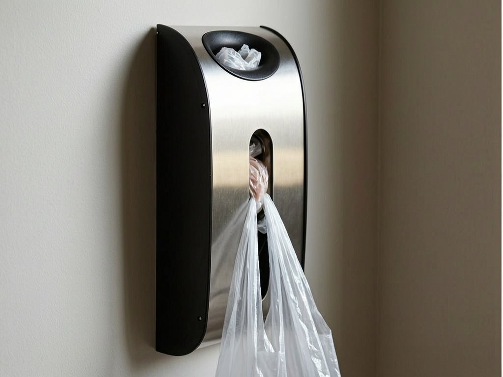 simplehuman Wall Mount Grocery Bag Dispenser practical use scene