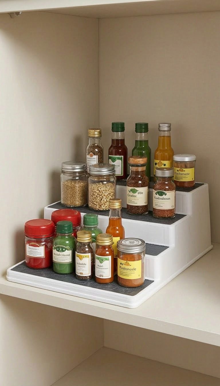 Copco Non-Skid 3-Tier Spice Organizer vertical use scene