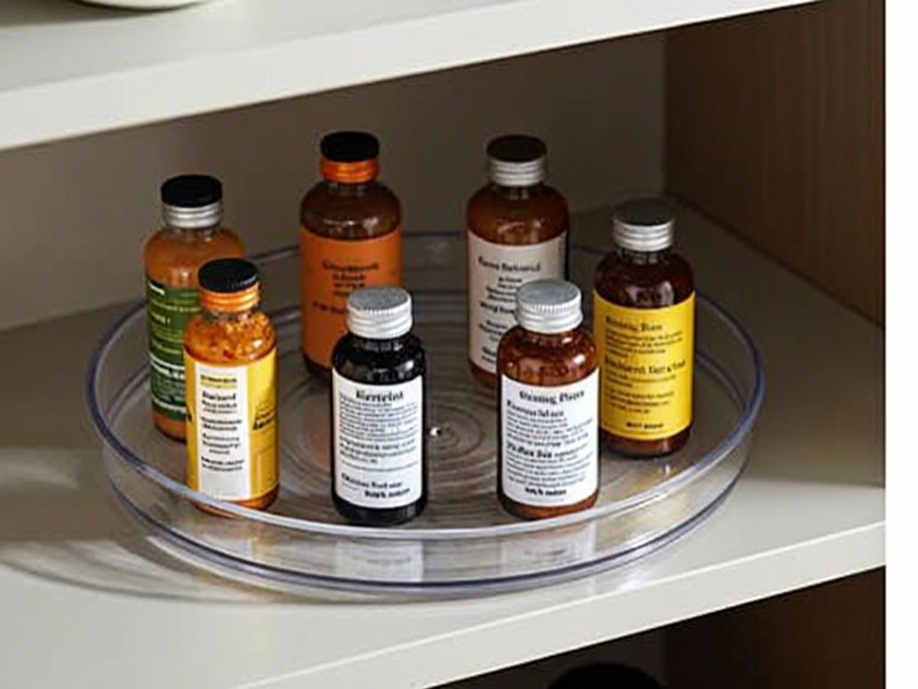iDesign 9-Inch Lazy Susan Organizer practical use scene