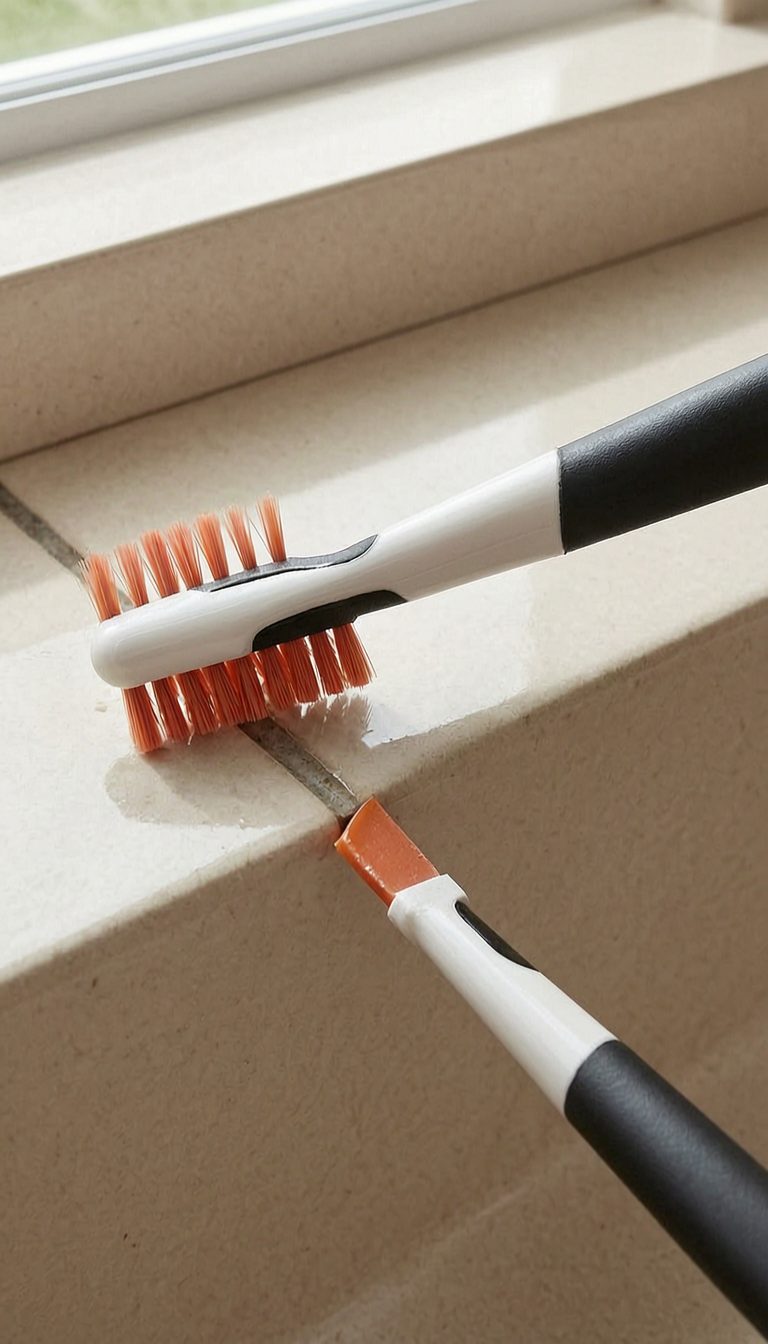OXO Good Grips Deep Clean Brush Set vertical use scene